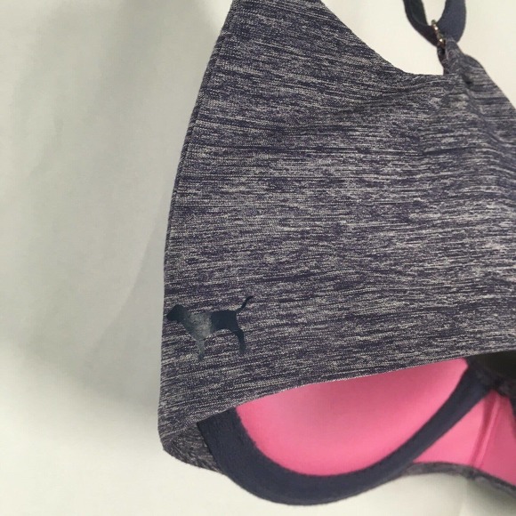 Victoria's Secret Pink Bra Womens 32DD Blue Underwire Light Lift T-Shirt‎ - Picture 2 of 6